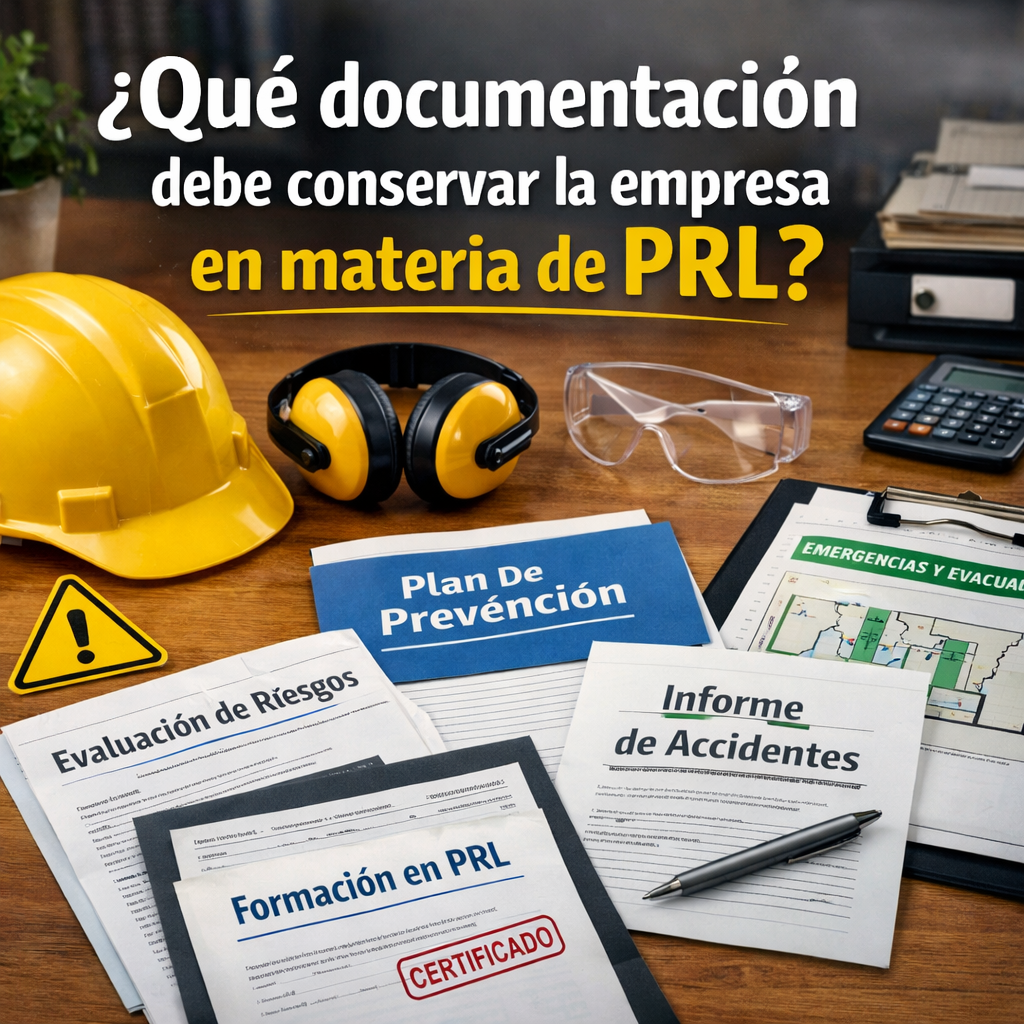 ¿Qué documentación debe conservar la empresa en materia de PRL?