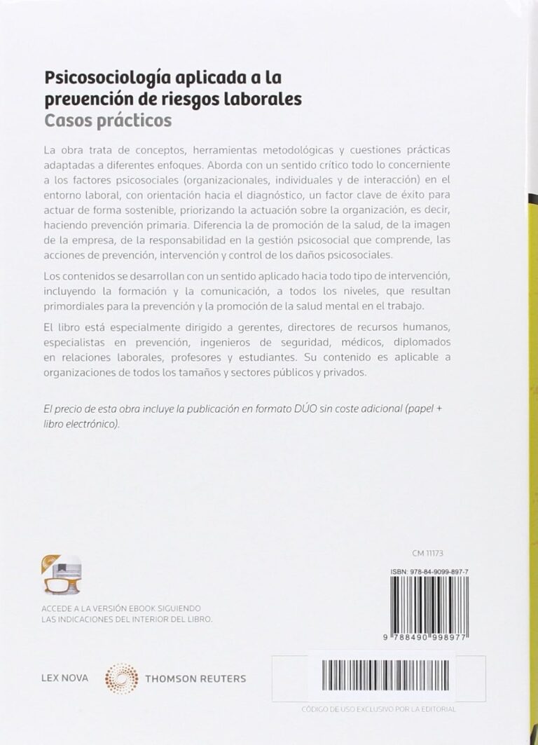 comprar Psicosociología Aplicada a la Prevención de Riesgos Laborales