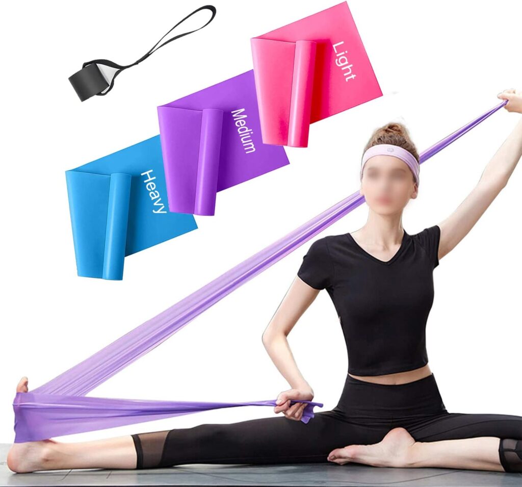 Bandas Elasticas Fitness Set de 3 Resistencias Látex Banda de Ejercicios