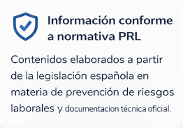 Información conforme a normativa PRL