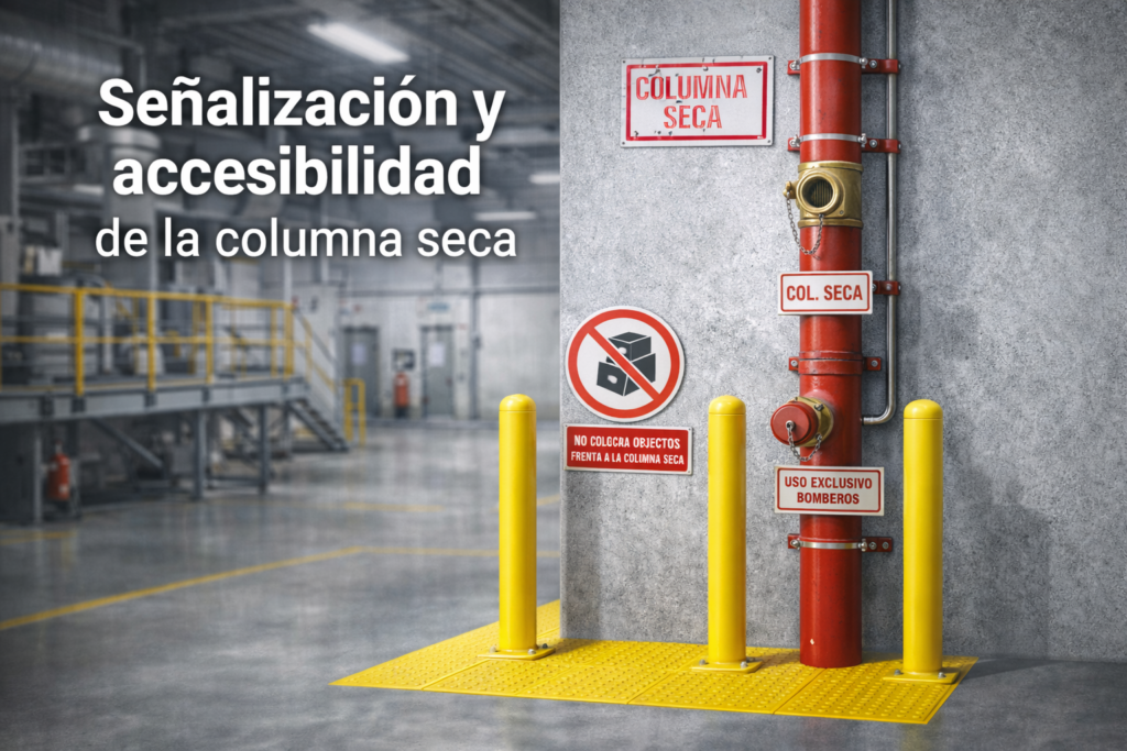 Señalización y accesibilidad de la columna seca​