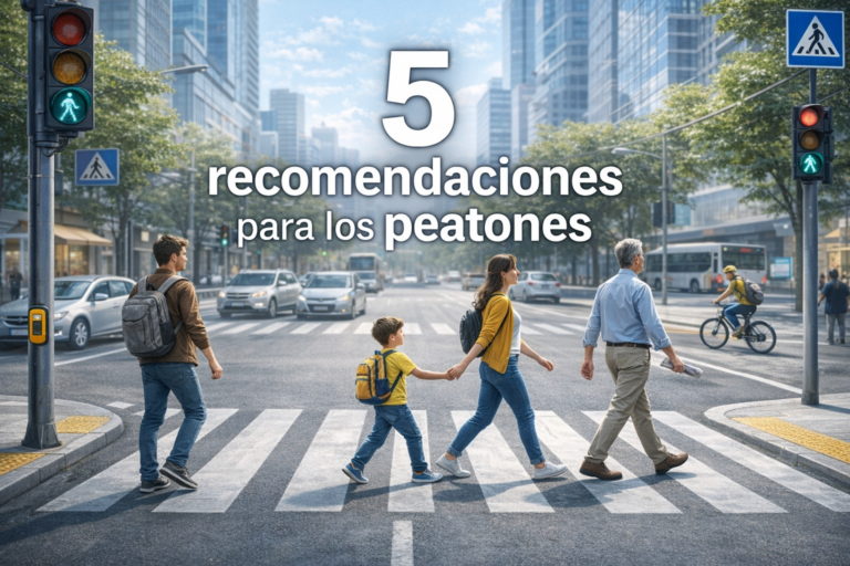 ¿Cuáles son 5 recomendaciones para los peatones?
