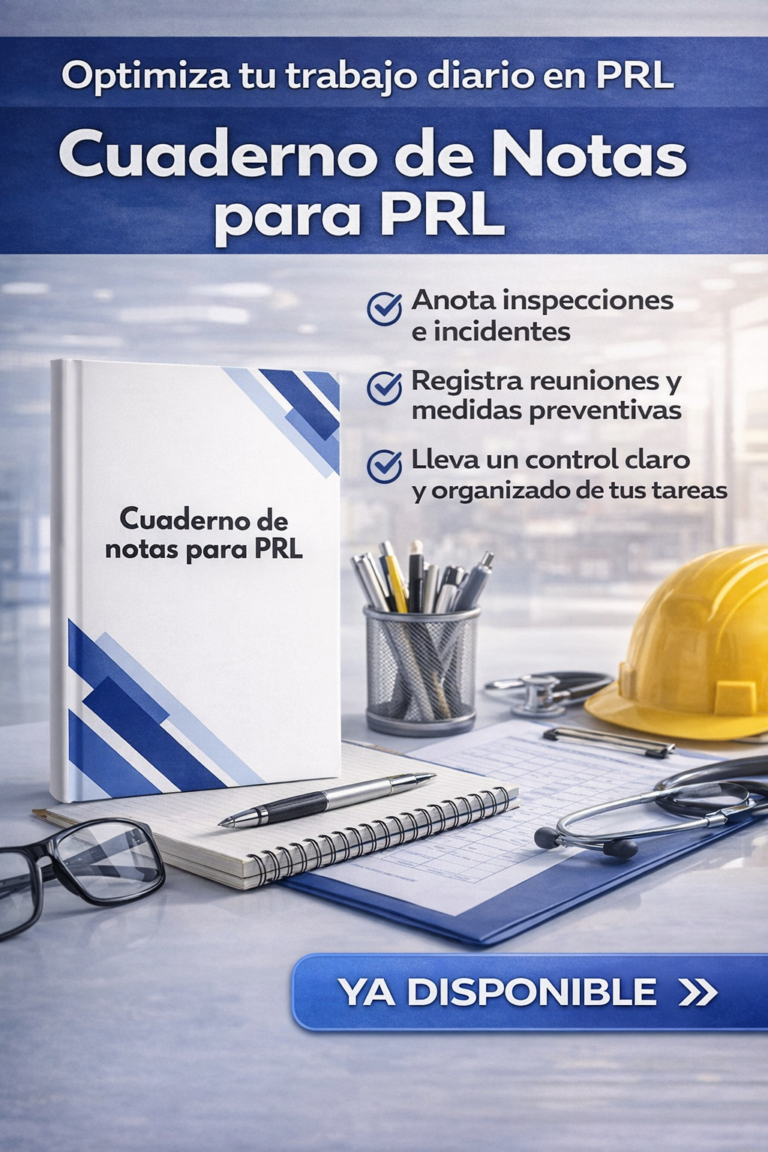 ideas de regalo cuaderno de notas prl para prevencionistas, prevención de riesgos laborales, seguridad y salud en el trabajo
