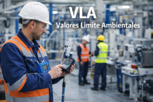 Los Valores Límite Ambientales (VLA) son concentraciones máximas permitidas de contaminantes en el aire, agua o suelo, diseñadas para proteger la salud humana y el medio ambiente de efectos adversos, estableciendo umbrales para sustancias químicas y agentes físicos, medidos en el ambiente laboral y general, como los VLA-ED (Exposición Diaria) y VLA-EC (Corta Duración), fundamentales en la normativa de prevención de riesgos laborales en España.