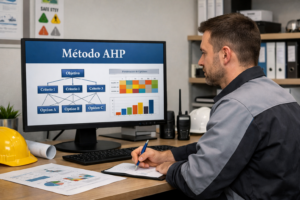 El Método AHP (Analytic Hierarchy Process), desarrollado por Thomas Saaty en los años 70, es una técnica estructurada para tomar decisiones complejas multicriterio. Descompone problemas en una jerarquía de objetivo, criterios y alternativas, utilizando comparaciones pareadas (escala 1-9) y álgebra lineal para evaluar factores cualitativos/cuantitativos, garantizando la consistencia lógica en la priorización
