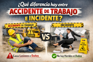 ¿Qué diferencia hay entre accidente de trabajo e incidente?