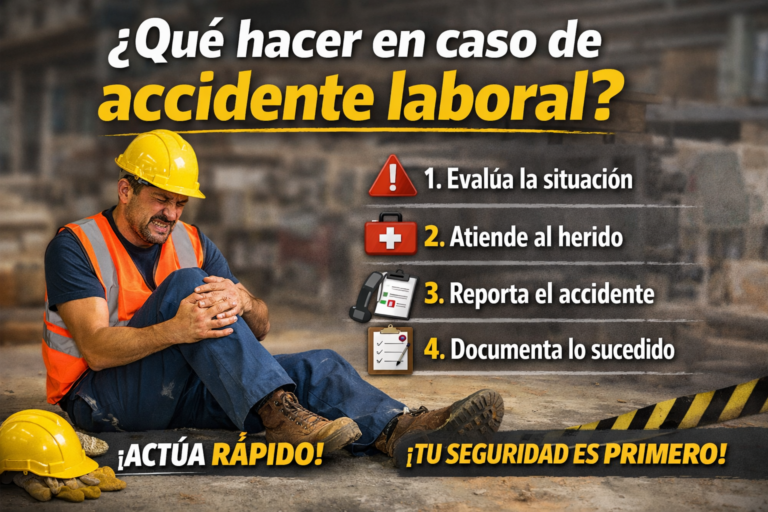 ¿Qué hacer en caso de accidente laboral?