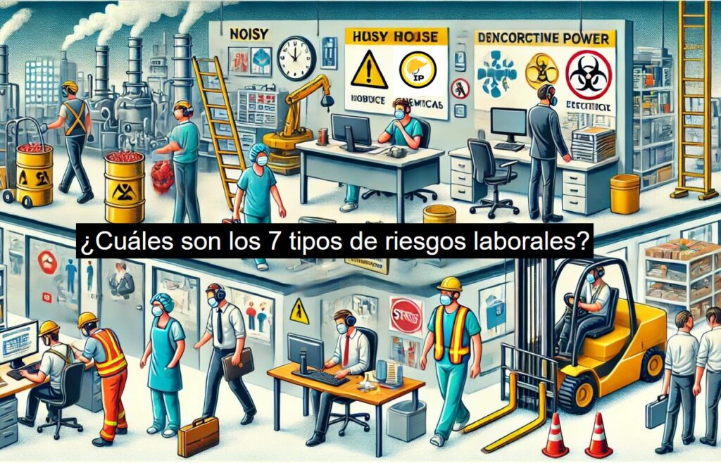 ¿Cuáles son los 7 tipos de riesgos laborales?