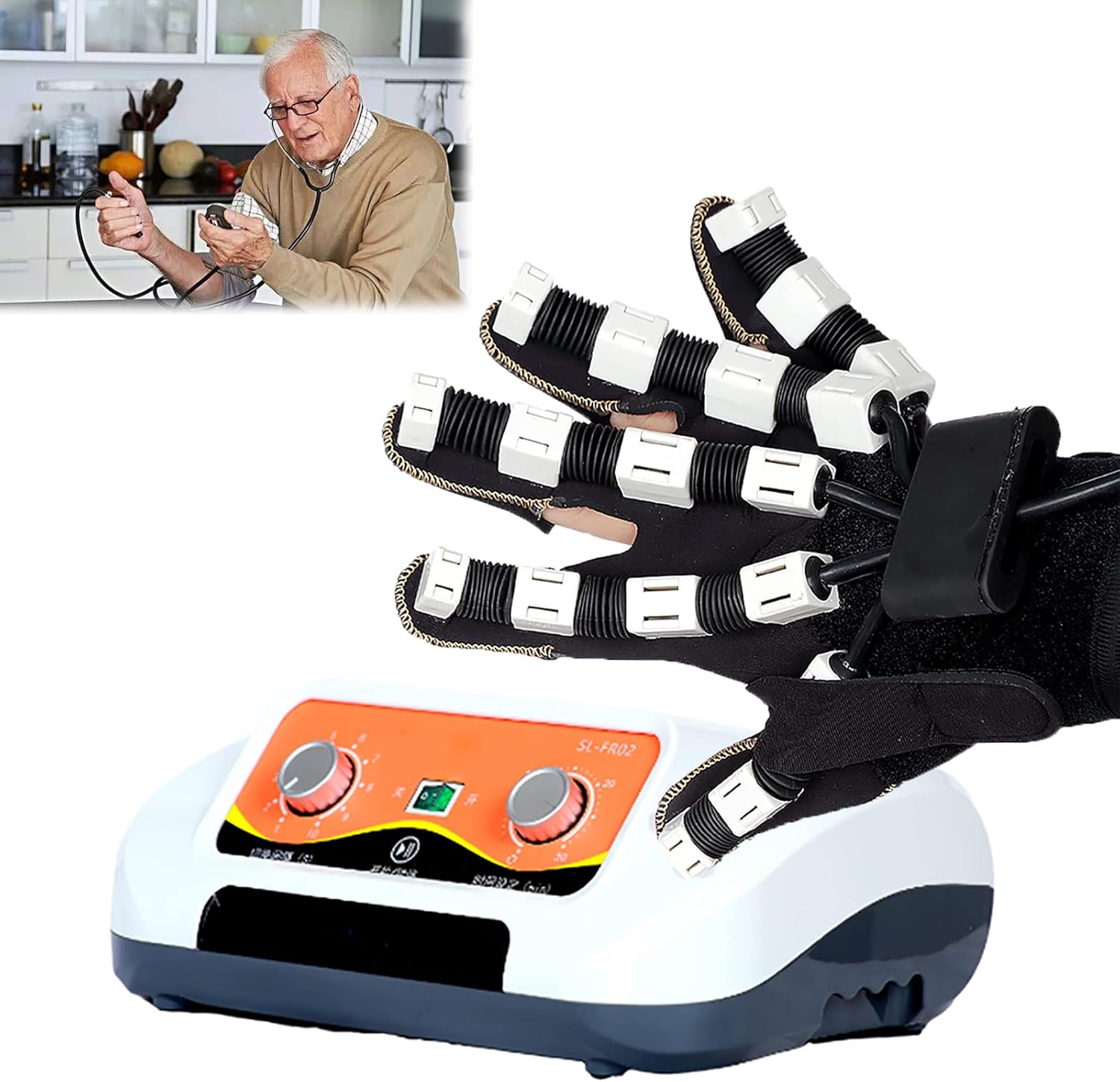 comprar Samnuerly Exoesqueleto Manual Entrenamiento Dedo Ortesis Rehabilitación Robot Guantes Ejercicio Cinco Dedos Cómodo Estiramiento