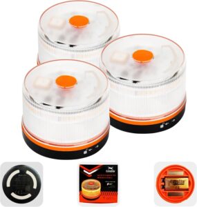 HIBRON EXTRASTAR Luz Emergencia BalizaV16 Homologada DGT con Geolocalización, Baliza Coche Conectada DGT 3.0, Datos Incluidos hasta 12/2038, Pack 3 Unidades Ya puedes ver todas las balizas V16 activadas en este mapa en tiempo real