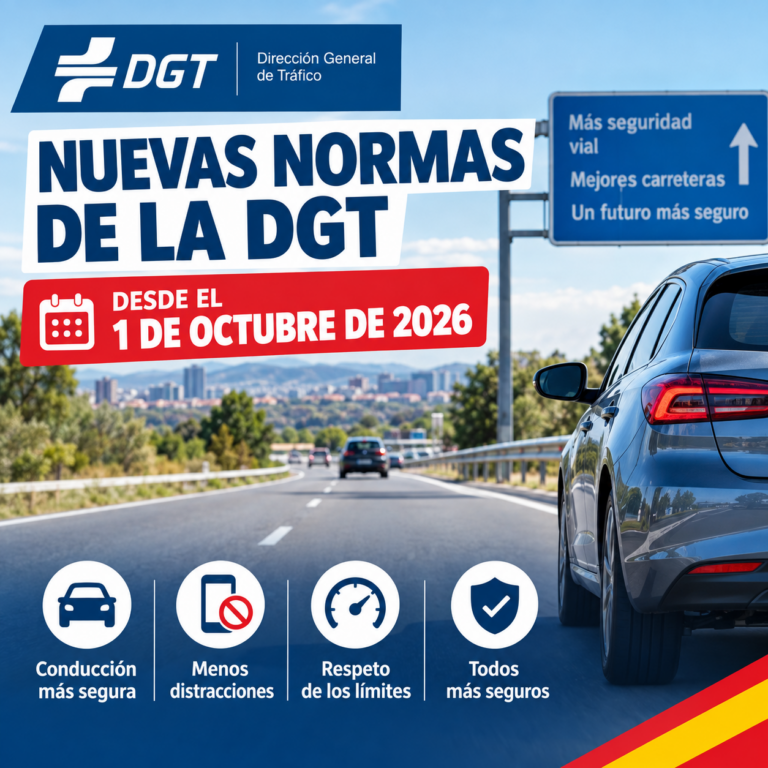 Nuevas normas de la DGT a partir del 1 de octubre 2026