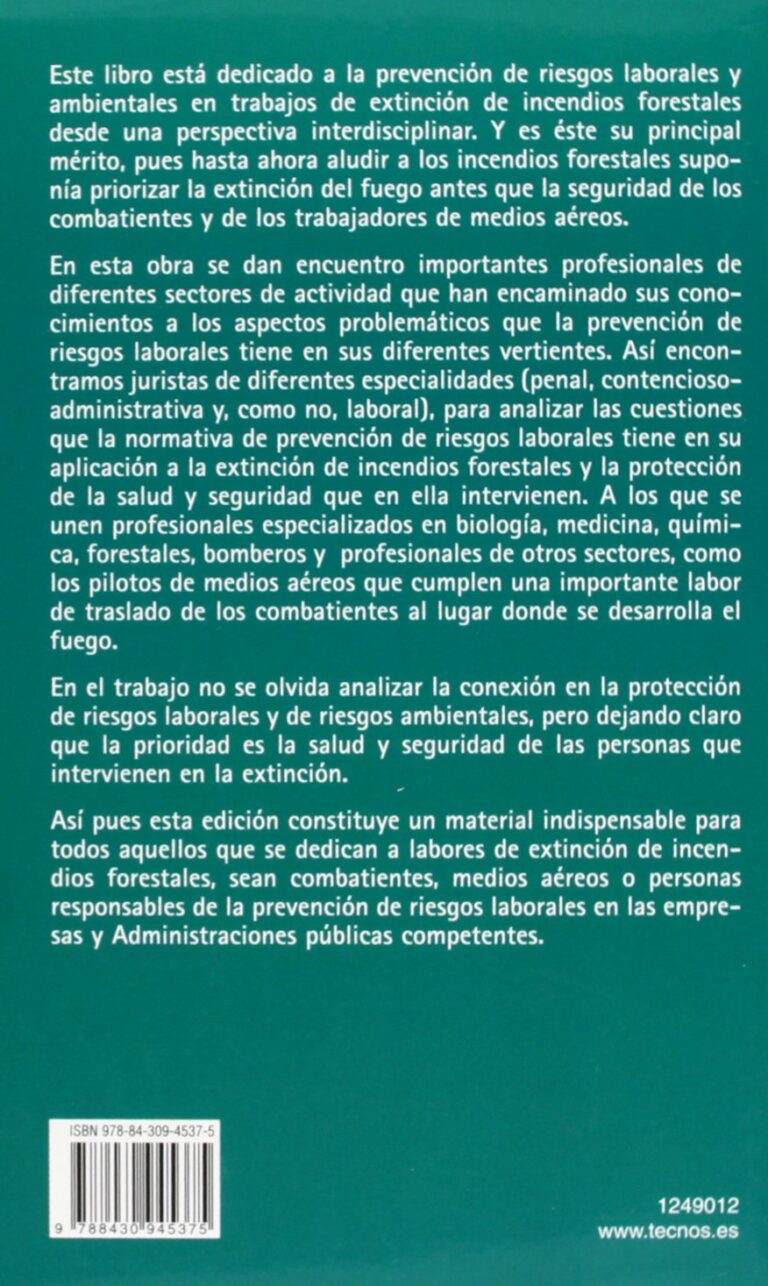 comprar Prevención de Riesgos Laborales y Ambientales en Trabajos de Extinción de Incendios Forestales