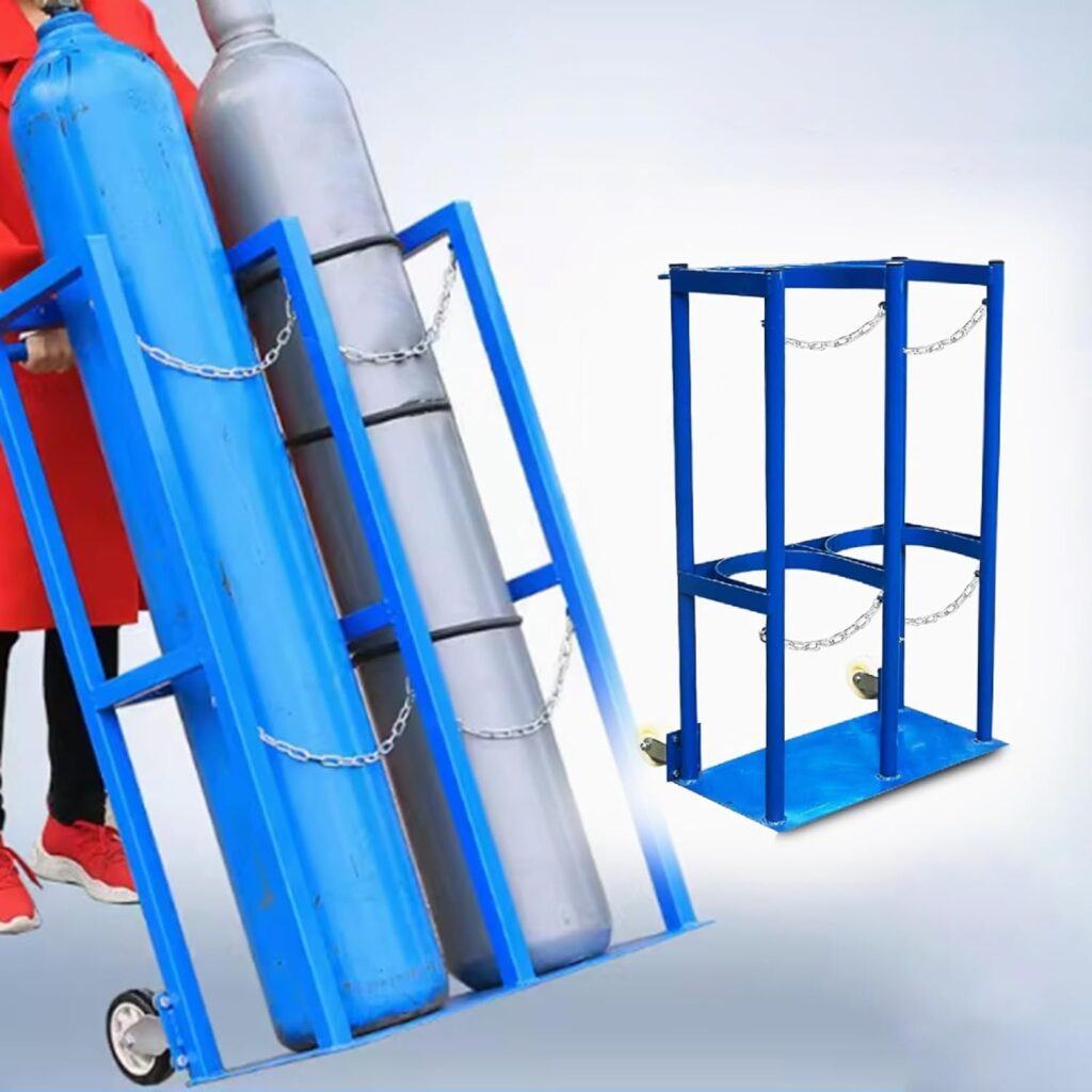 ¿Cómo se deben transportar las botellas de gas? comprar Portabotellas de Oxígeno Tiene Capacidad para 2 Carros Universales