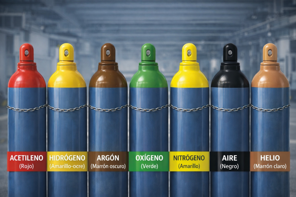 Nueva norma de colores de botellas de gas