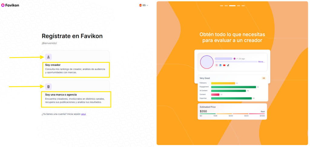 Guía completa de Favikon ¿cómo elegir una cuenta de favikon?
