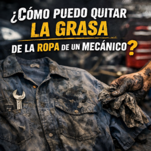 ¿Cómo puedo quitar la grasa de la ropa de un mecánico?