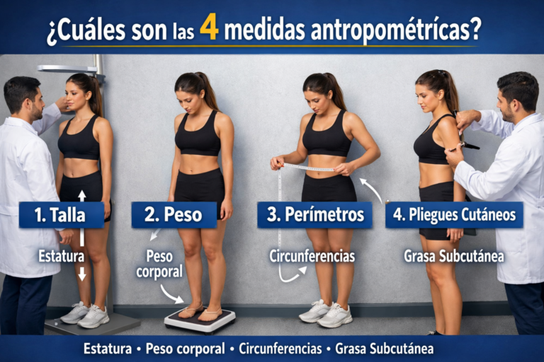 ¿Cuáles son las 4 medidas antropométricas?