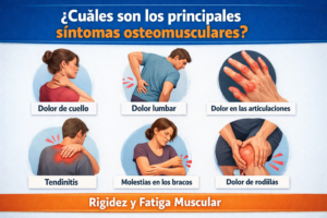 ¿Cuáles son los principales síntomas osteomusculares?