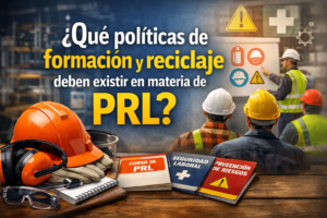 ¿Qué políticas de formación y reciclaje deben existir en materia de PRL?