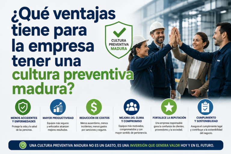 ¿Qué ventajas tiene para la empresa tener una cultura preventiva madura?